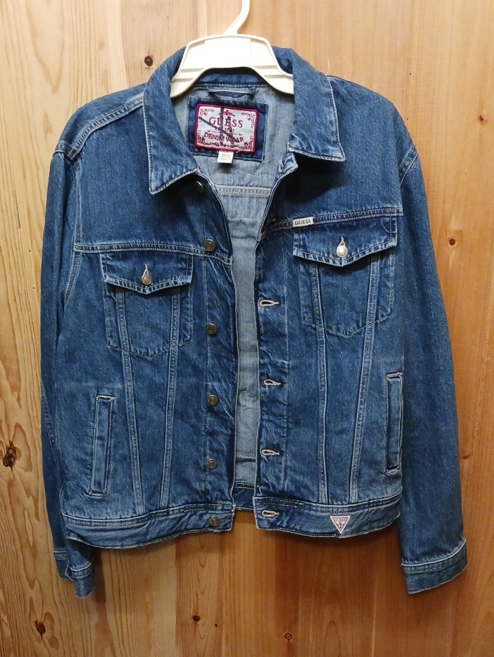 Guess LA Rowing Team Denim Trucker Jacket NWOT